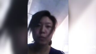 Chinese girl smears and eats her shit