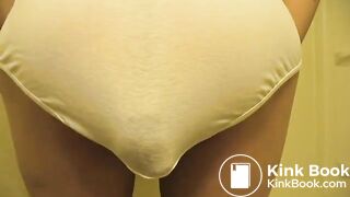 Panty Pooping - Big poop in white panties