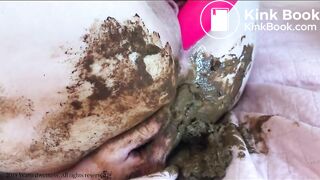 when masturbating, the girl squirts, poops and gets an