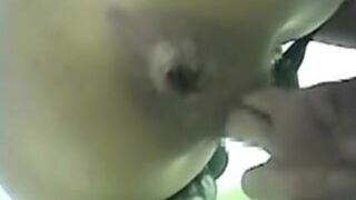 japanese woman fingering her pussy to help her poop