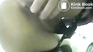 japanese woman fingering her pussy to help her poop