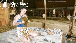 Wicked Betty in the manure channel - sexmachine fun
