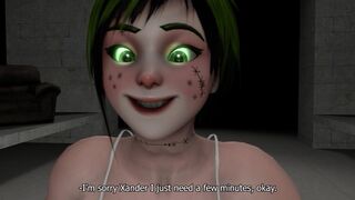 Monster girl facefart boy animation 3D
