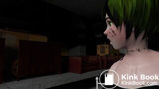 Monster girl facefart boy animation 3D
