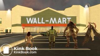 Monster girl facefart boy animation 3D