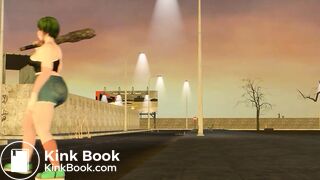 Monster girl facefart boy animation 3D