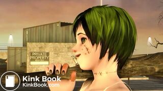 Monster girl facefart boy animation 3D