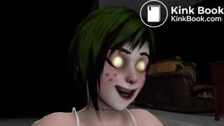 Monster girl facefart boy animation 3D