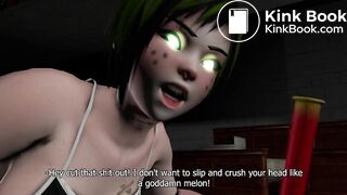 Monster girl facefart boy animation 3D