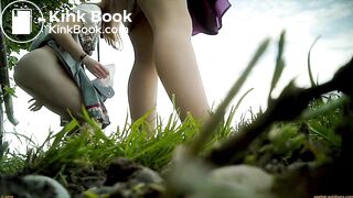 Maybe this girl poops beside her friend