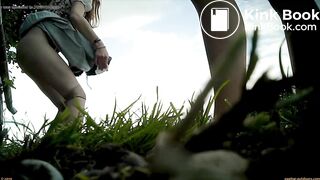 Maybe this girl poops beside her friend