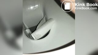 Girl self record poop