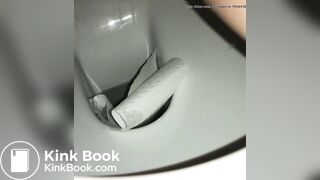 Girl self record poop