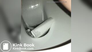 Girl self record poop