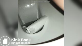 Girl self record poop