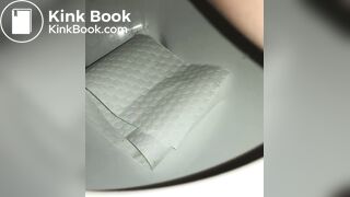 Girl self record poop