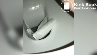 Girl self record poop