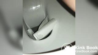 Girl self record poop