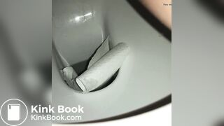 Girl self record poop