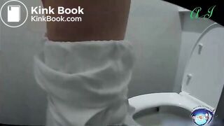 Beautiful student girl pooping