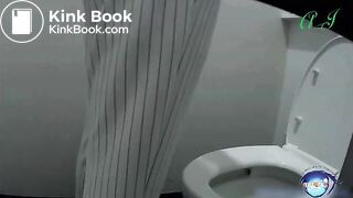 Beautiful student girl pooping