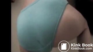 Girl fills her tight panties with shit