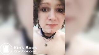 eating poop in a dog bowl