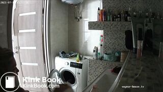 Woman pooping in Toilet 104