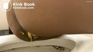 Ebony shoots liquid shit