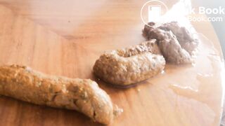 she left some sausages on the table