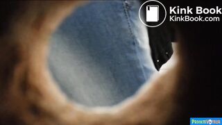 Woman Having Diarrhea in Public Restroom Voyeur