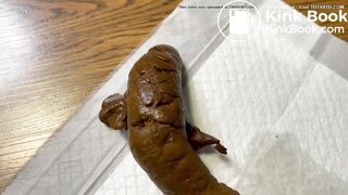 Ebony pushing out fat log