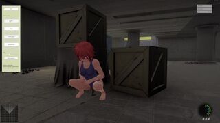 Eliminator Kaede|Girl with only body paint onpees&poos