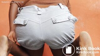 Diarrhea devastation in shorts