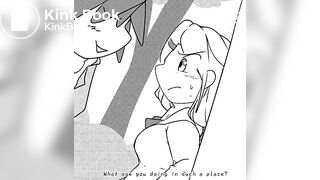 Girl shitting outside animation