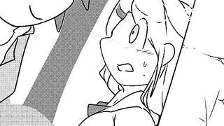 Girl shitting outside animation