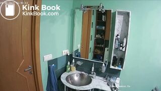 Woman pooping in Toilet 101