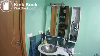 Woman pooping in Toilet 101