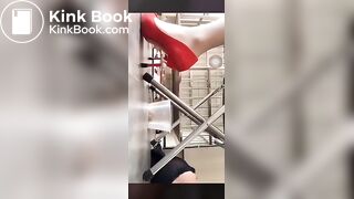 Slave live in cage and eat shit