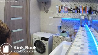 Woman pooping in Toilet 97