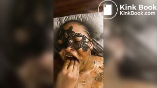 Using pee to get the poop off a bbw