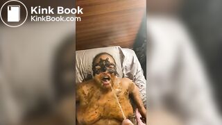 Using pee to get the poop off a bbw