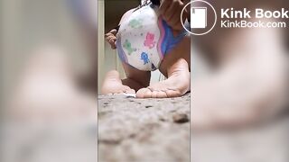 Mix of sweet girls pooping in panties