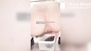 Beautiful girl poops in the toilet 85