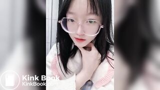 Beautiful girl poops in the toilet 89