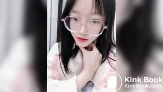 Beautiful girl poops in the toilet 89