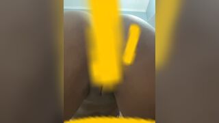 Ebony teen shit slip