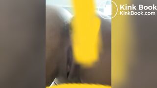 Ebony teen shit slip