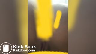 Ebony teen shit slip