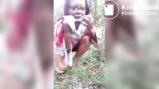 Beautiful chocolate goddess does all 3